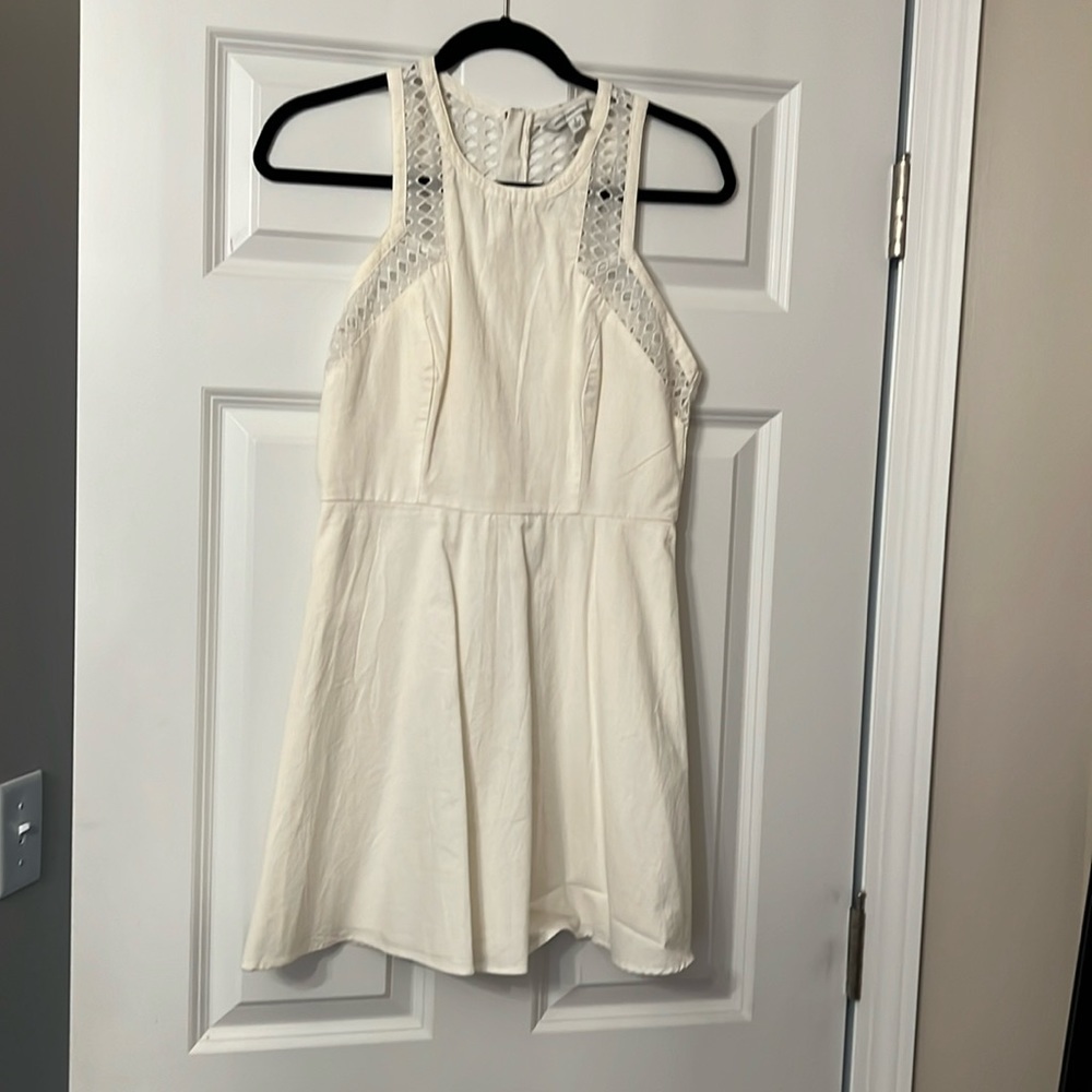 Women’s white American Eagle linen mini dress